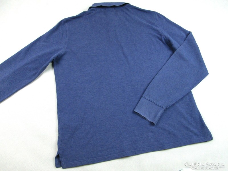 Original gant (l) sporty elegant men's pastel-blue long-sleeved T-shirt