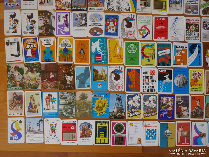 Kártyanaptár gyűjtemény 160 darab 1974-ből 50éves