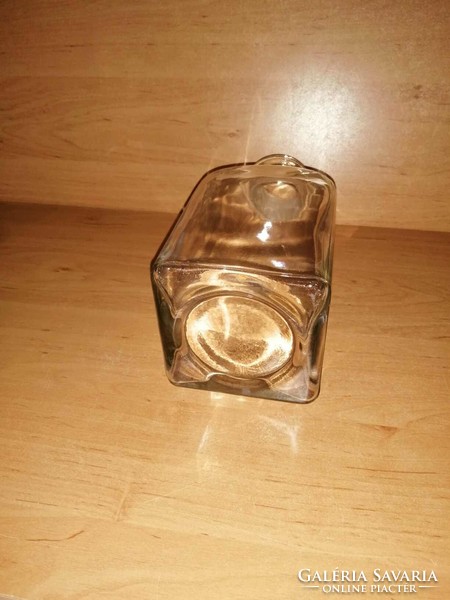 Négyzet alapú üveg palack - 21 cm (4p)