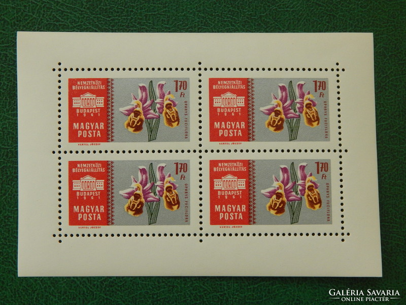 1961. Nemzetközi bélyegkiállítás, Budapest (I.), ezüst kisívsor ** - (3.500,-)