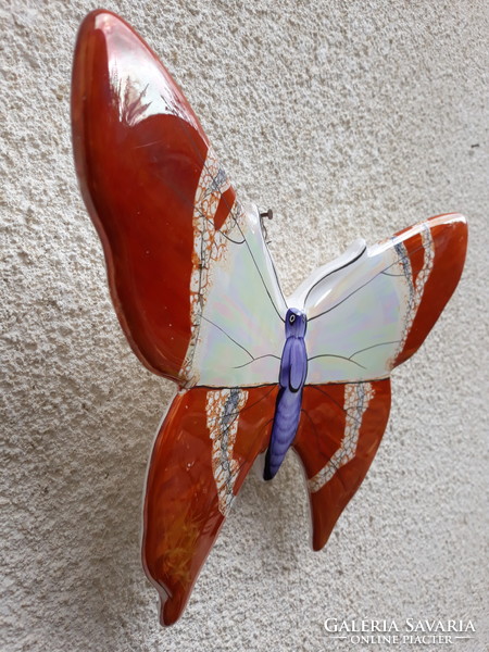 Beautiful giant ceramic butterfly wall decoration, wall picture, 29 cm