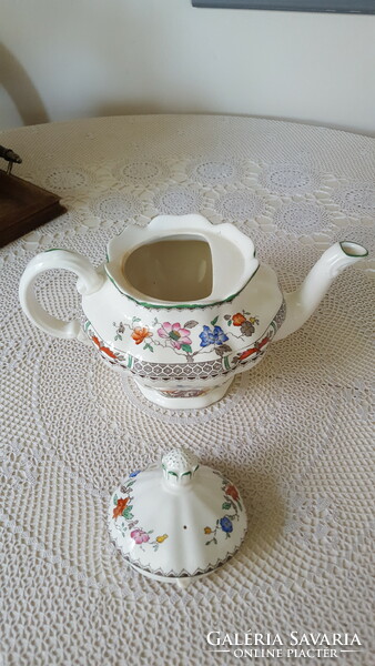 Antique English Copeland Spode faience teapot, jug