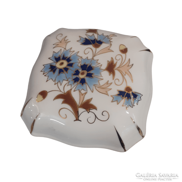 Zsolnay búzavirágos bonbonier 10 cm M01547