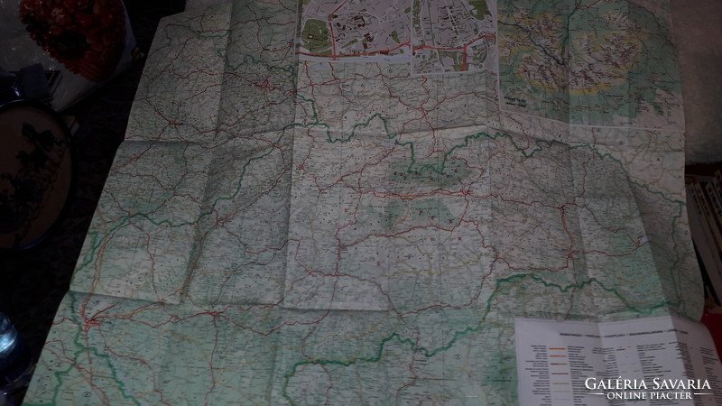 Retro glossy paper cartography map Slovakia excellent condition 85 x 65 cm as shown in pictures