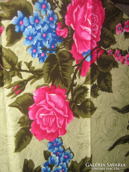 Beautiful vintage dark blue rose tablecloth