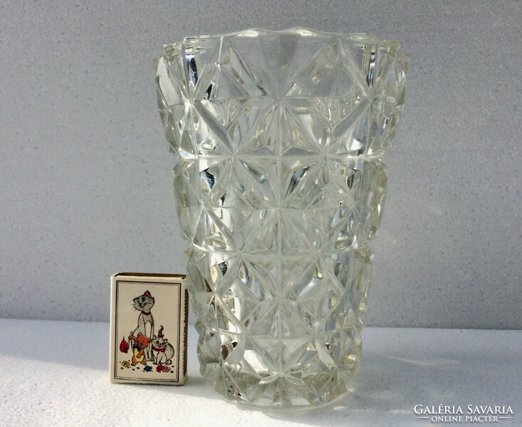 Üveg -kristály-váza-"Brillant" váza-August Walther & Sohne,-Ottendorf -Németország
