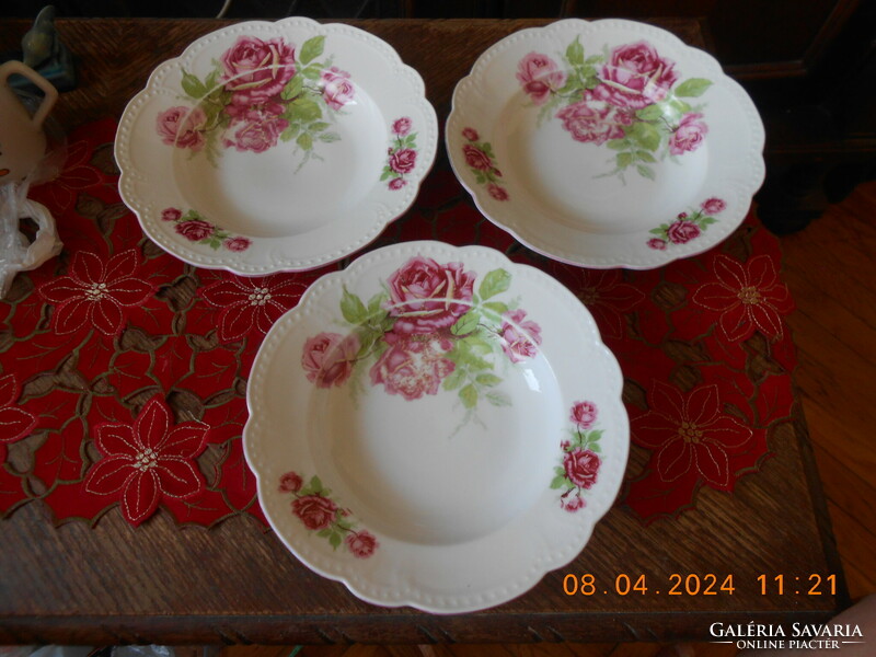 Zsolnay pearly rose deep plate