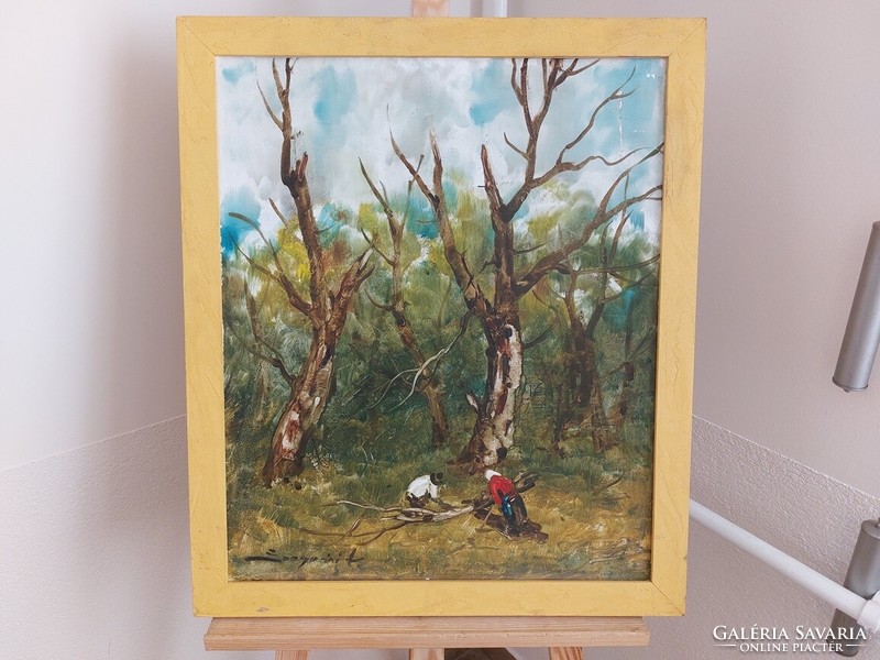 (K) Szegvári Károly festménye 57x67 cm kerettel