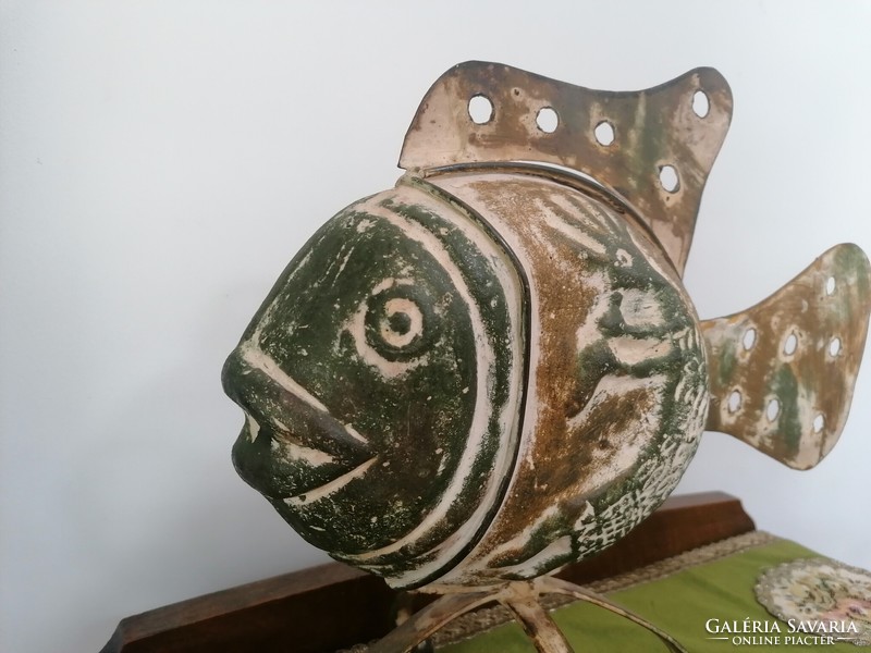 Large metal fish home decoration ornament