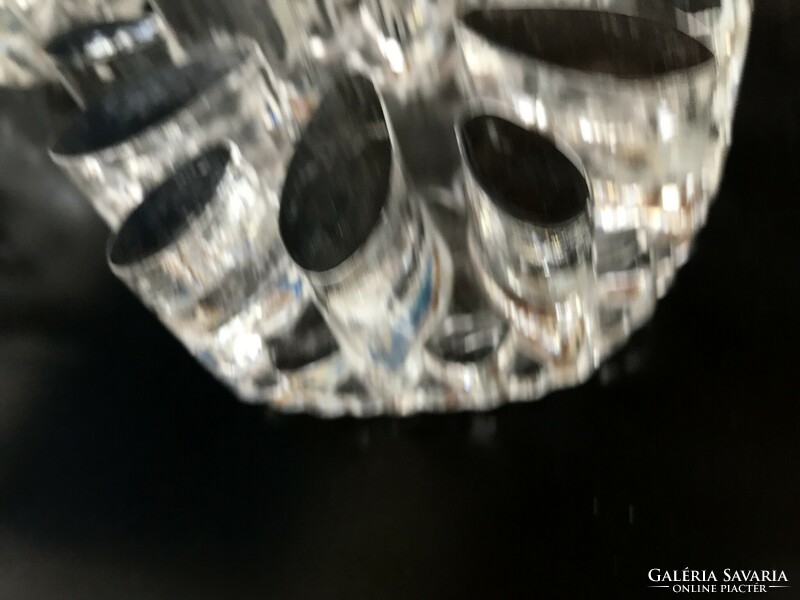 Georgshütte vastag kristályüveg gyertyatartó, melegentartó II. - Bel Mondo sorozat (M108)