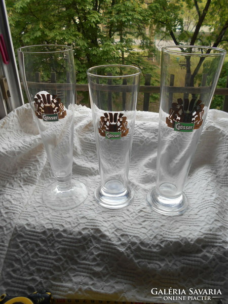 3 beer souvenirs with the inscription 1860 Gösser.--The price applies to 3