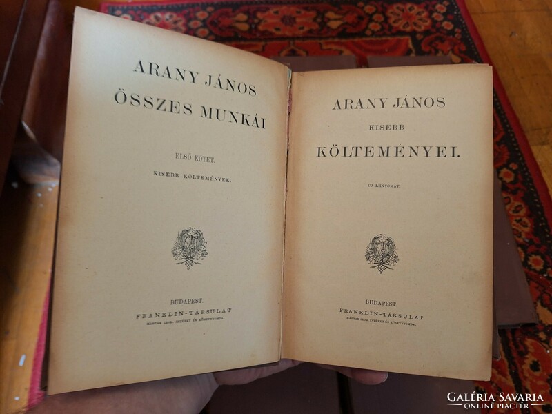 1880K. Franklin- all the works of János arany - a fragment of the series, only 8 volumes-restored-really cheap!!!