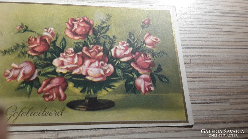 Old greeting postcard.