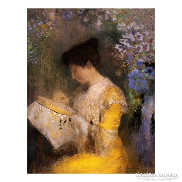 Reproduction of Madame Arthur Fontaine, 1901 by the painter Odilon Redon