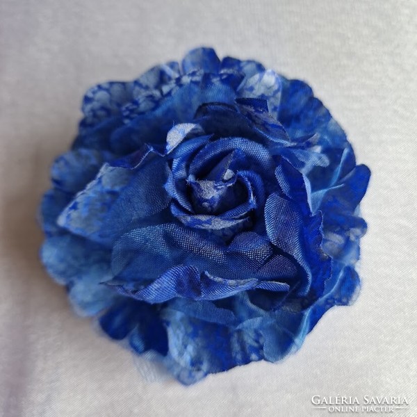 Wedding bcs07 - brooch, brooch, hair clip - approx. 9cm royal blue flower
