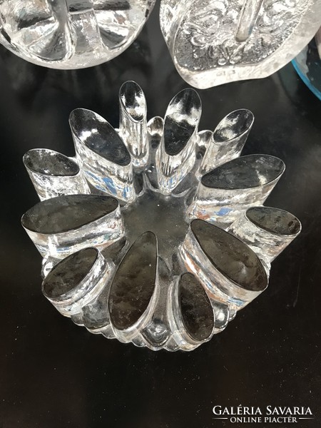 Georgshütte thick crystal glass candle holder, warming ii. - Bel mondo series (m108)