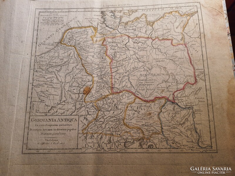Orbis Antiqui Minor - 18 lapos térképgyűjtemény 1815-ből - harántfólió!!