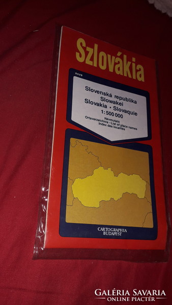 Retro fényes papír CARTOGRÁFIA tékép SZLOVÁKIA kiváló állapot 85 x 65 cm képek szerint