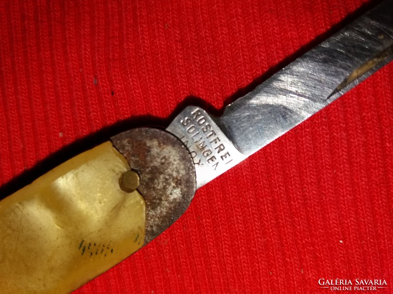 Antik SOLINGEN INOX német zseb bicska STAINIX- acél penge gyöngyház nyéllel állapot képek szerint