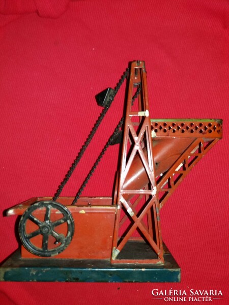 Antique drgm metal German working toy gravel mine elevator extraction tower model as shown in the pictures