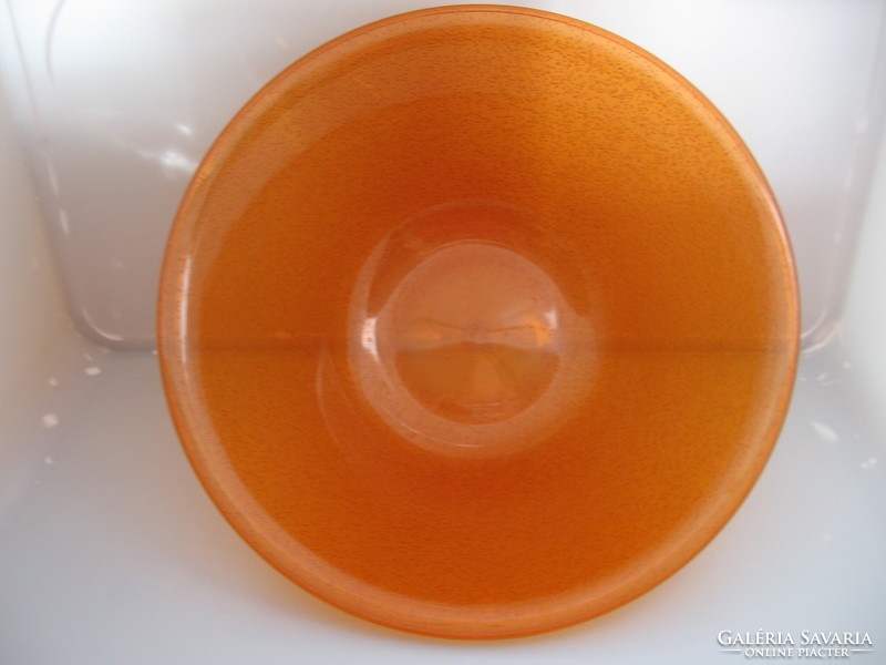 Acrylic crystal orange bubble salad bowl