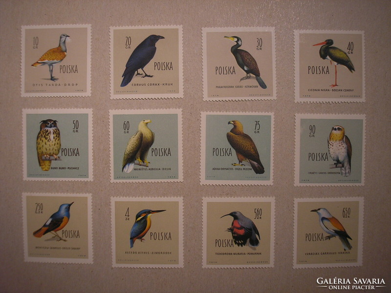 Lengyelország - Fauna,  védett madarak 1960