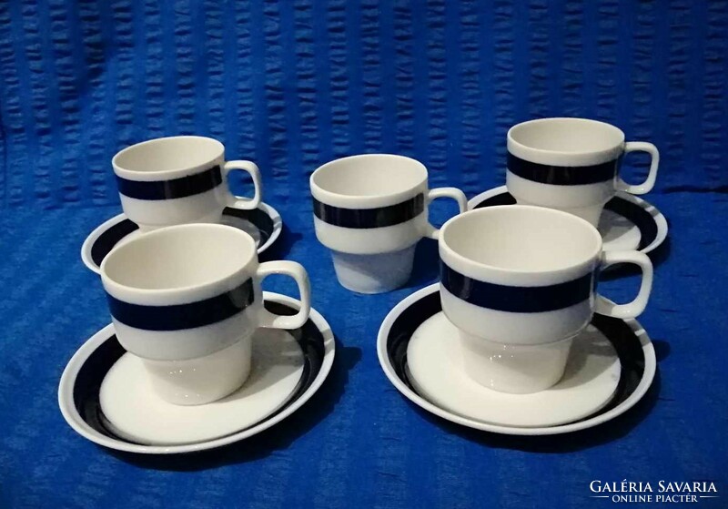 Ravenclaw porcelain blue striped coffee cups (a15)