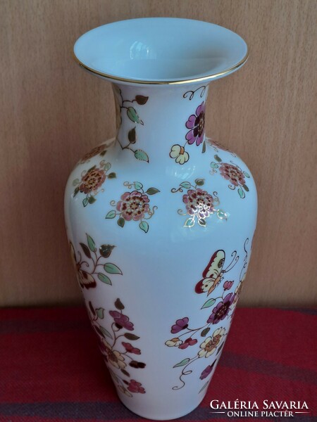 New, never used Zsolnay butterfly / butterfly pattern vase 27 cm.!