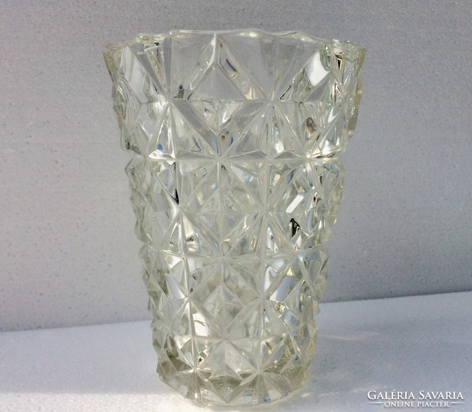 Üveg -kristály-váza-"Brillant" váza-August Walther & Sohne,-Ottendorf -Németország