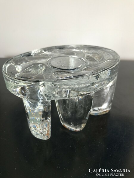 Georgshütte thick crystal glass candle holder, heat-retaining iv. - Bel mondo series (m108)