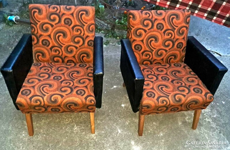 Pair of 2 retro armchairs. Personal delivery Budapest xv. District.