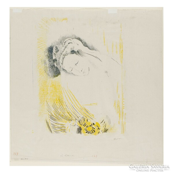 Szulamit, 1901 Odilon Redon festőművész alkotásának reprodukciója 30*29 cm