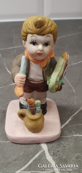 Painter boy ceramic figure
