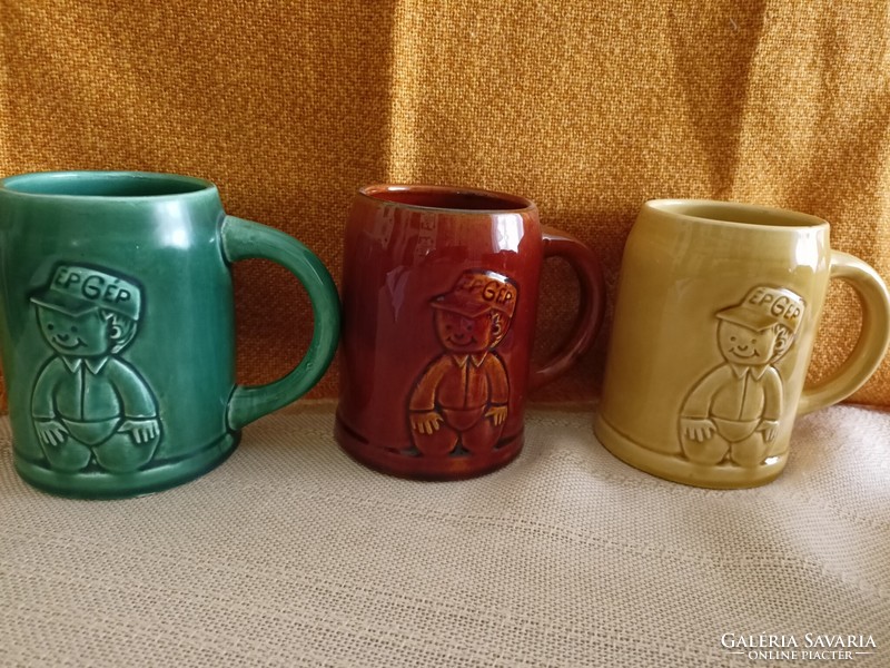 6 colorful granite mugs, HUF 7,000 together