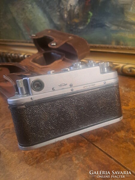 Zorki 4 cameras in original leather case