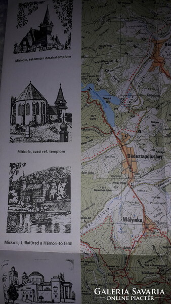 Retro glossy paper cartography hiking map in beech excellent condition 67 x 46 cm according to pictures