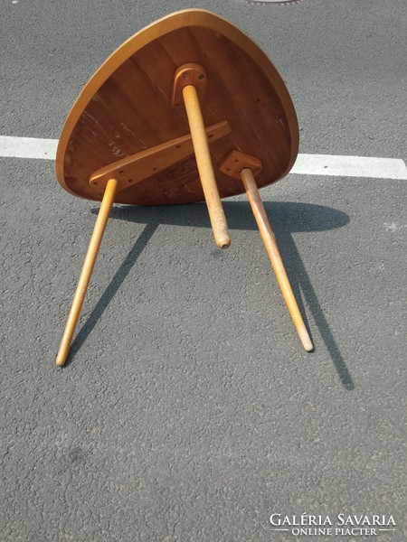 Retro, mid-century triangular table