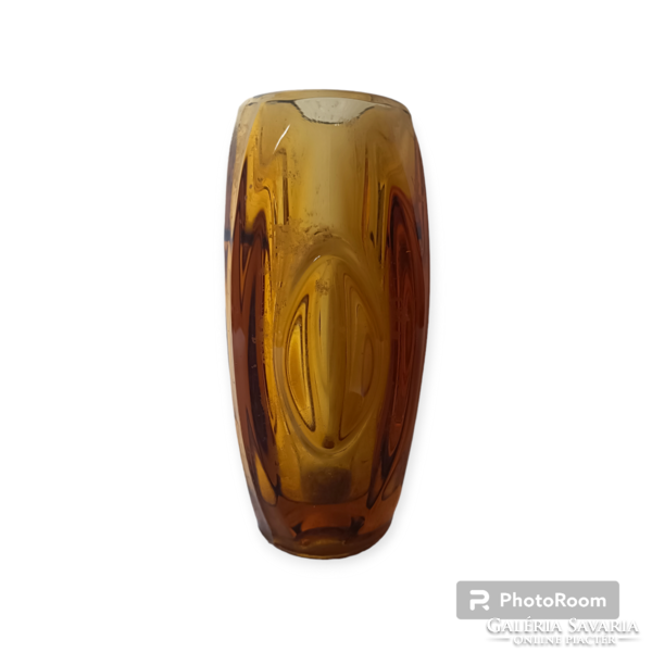 Retro mcm vintage rosice amber vase