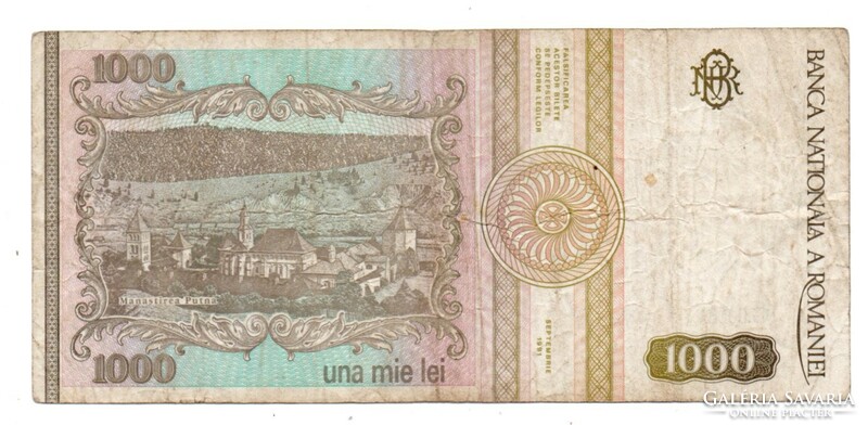 1000    Lei     1991    Románia