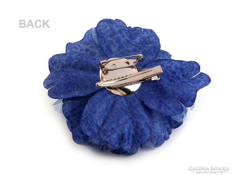 Wedding bcs07 - brooch, brooch, hair clip - approx. 9cm royal blue flower