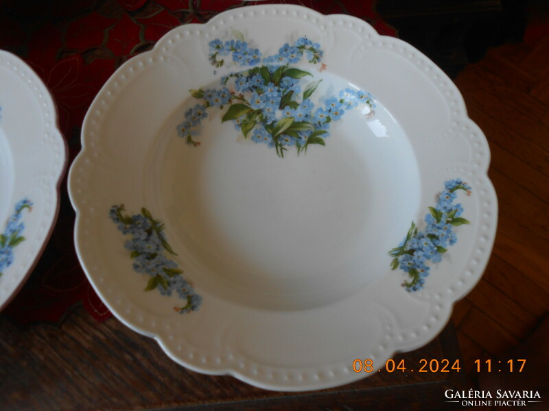 Zsolnay forget-me-not pattern, pearl deep plate, wall plate