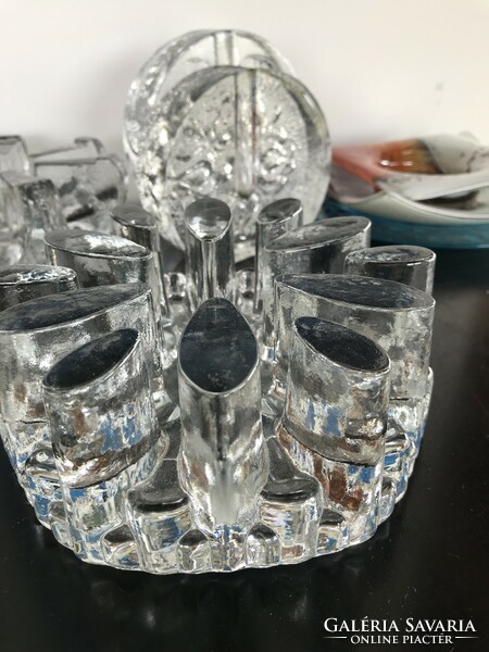 Georgshütte thick crystal glass candle holder, warming ii. - Bel mondo series (m108)