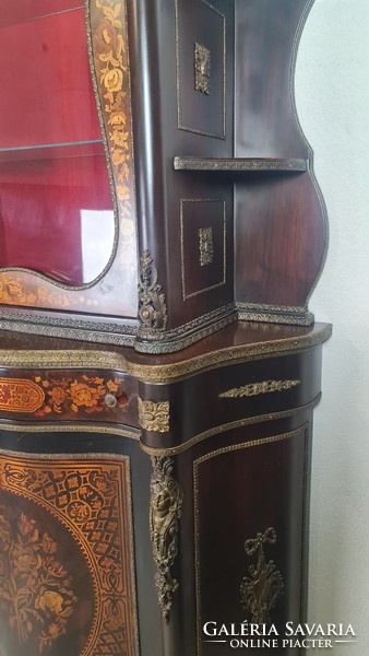A808 beautiful boulle-style display case
