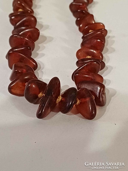 Old beautiful amber necklace 70 cm