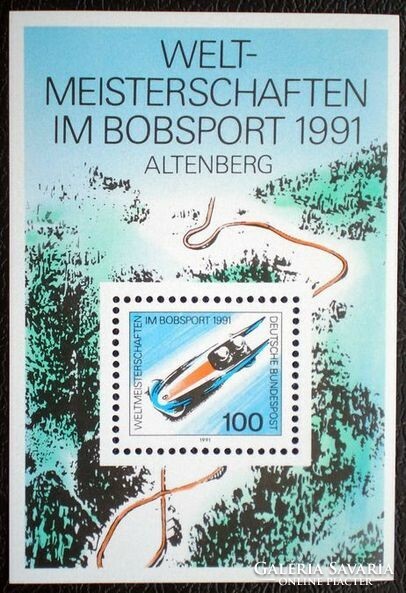 Nb23 / Németország 1991 Bob VB blokk  postatiszta