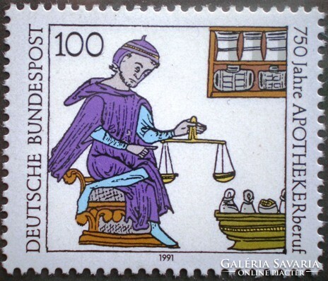 N1490 / 1991 Németország 750 éves a Gyógyszerész szakma bélyeg postatiszta