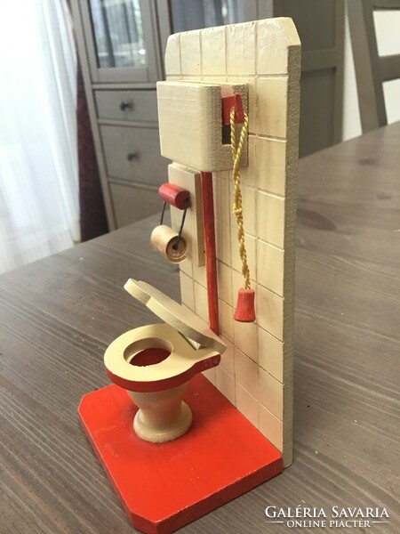 Régi német játék wc kiegészítő fából