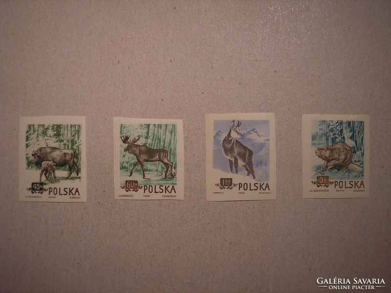 Lengyelország - Fauna,  állatok, nem fogazott 1954