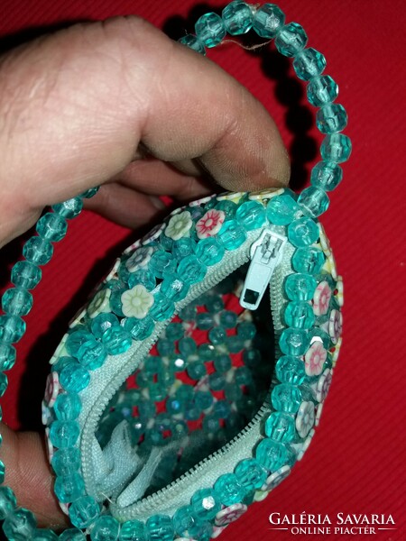 Retro traffic goods bazaar bag-shaped beaded little girl's toy purse as shown in the pictures