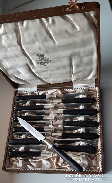 Silver Swedish fruit knife set